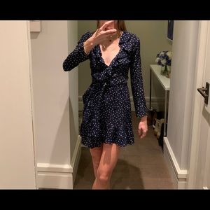 Realization Par Star Long Sleeve Wrap Mini Dress